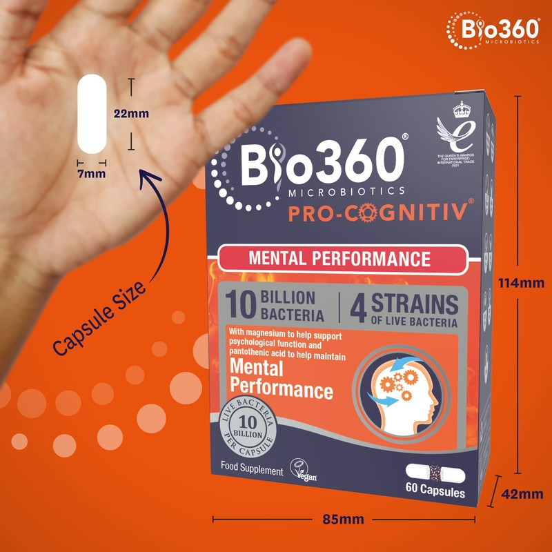 Natures Aid Bio360 Pro-Cognitiv (10 Billion Bacteria), from Natures Aid,