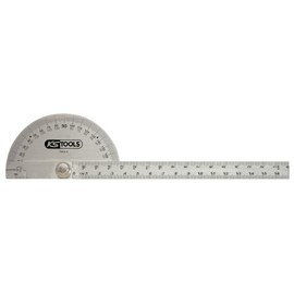 KS Tools 300.0700 Protractor with rule, 220mm