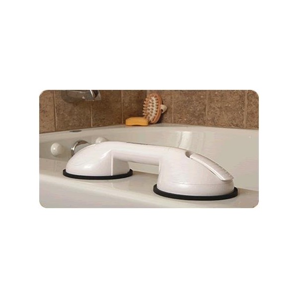 Grab Bars - 13" Heavy Duty Suction Grip Bathroom Grab bar has 4.7" Oversize Suction Cups for Added Strength and Safety. This Removable Grab bar attaches to Any Smooth Surface Without Tools