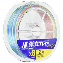 Major Craft PE Line Bullet Braid 8 Braid Multi-Color DB8-300/2.5MC Multicolor 300M/2.5