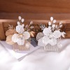 Wedding Flower Girl Hair Combs Bridal Rhinestones Hair Clips Pearl