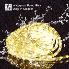 SHGPODA 33ft/10m LED Rope Lights,360 LEDs,Warm White(3000K),W