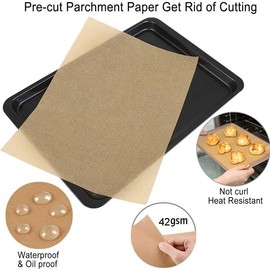 Parchment-Paper-Sheets for Baking-Paper Precut-Parchment-Sheets Unbleached-Parchment-Paper-Sheets 12 x 16, 220sheets