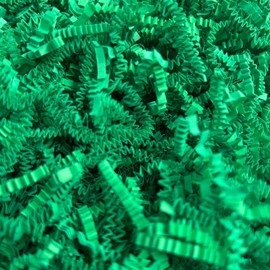 USA Made Crinkle Cut Paper Shred Filler Great for Shipping Packages, Gift Wrap, Basket Filling and All Other Occasions 10 LBS (Green)