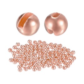 TIXIPEM 2mm Dia Tungsten Beads for Fly Tying [150PCS] - Slotted Head Ball for Tackle Craft & Fishing - [#18-20 - Copper Tone] Sink Deeper Faster Fly Fishing Materials