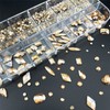 660Pcs Champagne Gold Crystal Rhinestones Nail Art Flat Back Round