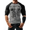 No Squatting in The Texting Rack 3/4 Sleeves Raglan T-Shirt