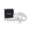 KM Legend Mens Leather Dress Belt for Work Business and