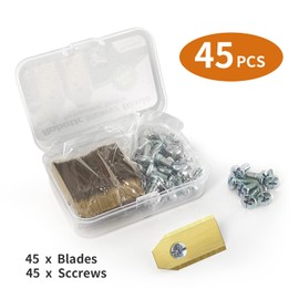 45 x Replacement Blades for Lawnmowers, Titanium Blade Blades Compatible with Husqvarna, Automower/Gardena Robotic Lawnmower - (3 g - 0.75 mm) + 45 Screws