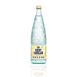 Vichy Catalan Genuine Sparkling Mineral Water, 33.8 Fl Oz (1 Liter) (Pack of 12)