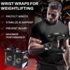 TECEUM Weightlifting Wrist Wraps with Thumb Loop – Black Camo