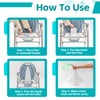 60 Pack Commode Liners with 60 Super Absorbent Pads, Disposable
