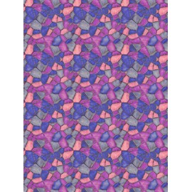 Windowpix 36 x 48 Blush and Indigo Mosaic Pattern Window Film Static Cling Film UV Filtering Energy Saving