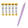 ビック なめらか油性ボールペン クリックゴールド ラベンダー軸 0.5黒 替芯5本セット CLG05-LAVRF5