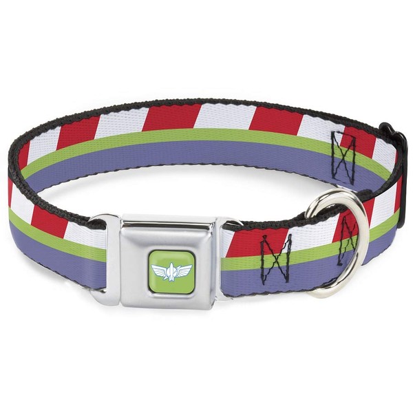 Toy Story Buzz Lightyear Space Ranger Stripe Dog Collar 11-17-Inch