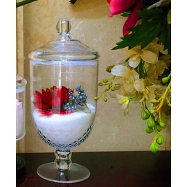 Bekmore Large Apothecary Jar with Airtight Lid in Premium Acrylic, Decorative Weddings Candy Buffet, Break-Resistant and BPA-Free, 52 Ounce