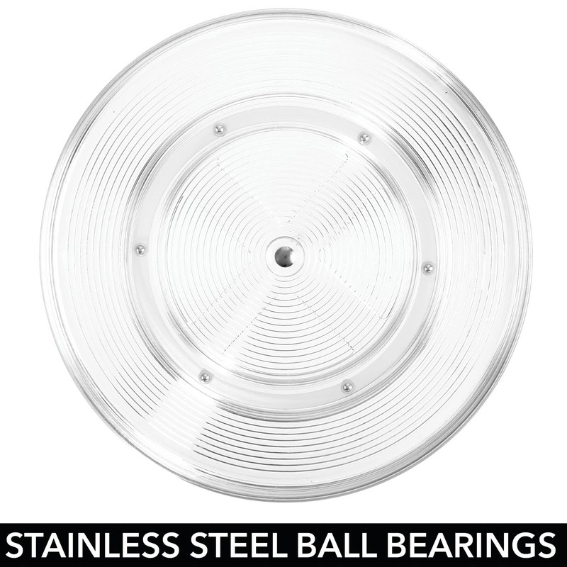 mDesign Lazy Susan Kitchen Rack - Practical Spice Rack For