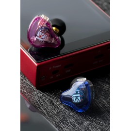 keephifi KBEAR KS2 in Ear Earphones Wired Headphones 10mm 1BA+1DD in Ear Monitors with Detachable Cable, HiFi Bass Earbuds Noise-Isolating Headset for Audiophile Musician (no mic, Blue Purple)