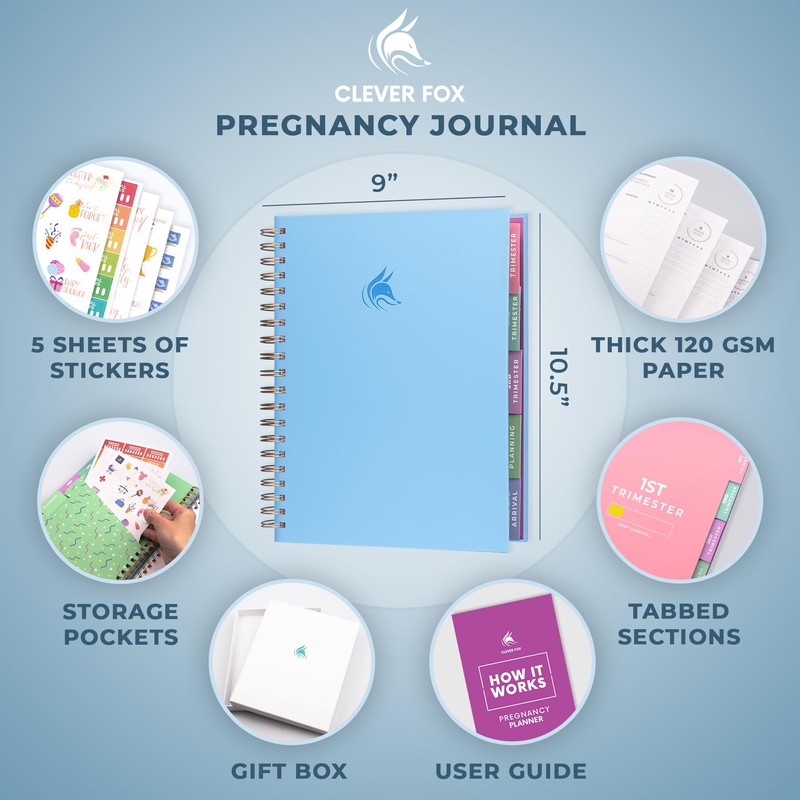 Clever Fox Pregnancy Journal & Memory Book - Pregnancy Planner