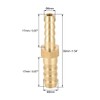 sourcing map Straight Brass Barb Fitting Reducer, Fit Hose ID