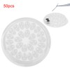 Pack of 50 Disposable Eyelash Glue Palette, Transparent Plastic Eyelash