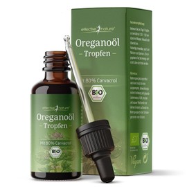 effective nature - Organic Oregano Essential Oil - 30 ml for approx. 8 Months - 80% Carvacrol Content