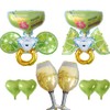 GQXJIAH Margs and Matrimony Bachelorette Balloons, Margarita Glass Lime Diamond