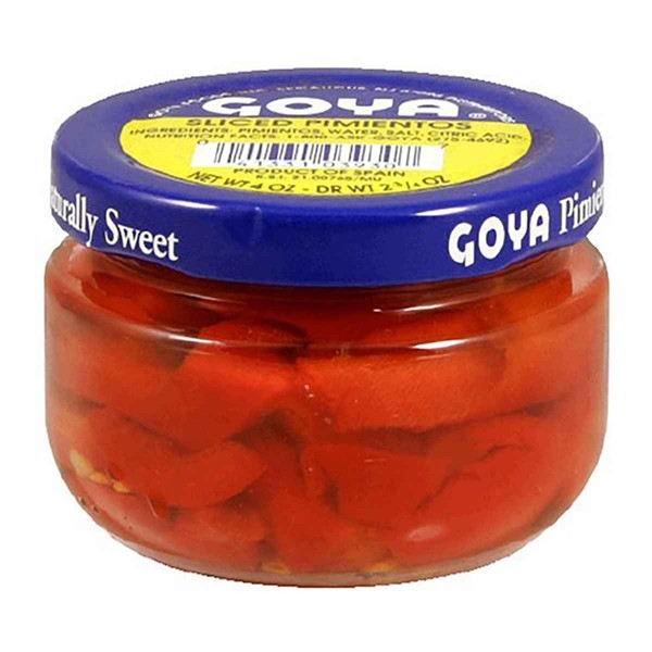 Goya Fancy Sliced Red Pimientos, 4-Ounce Units (Pack of 24)