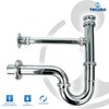 tecuro - Pipe odour trap with leakage water connection, connection