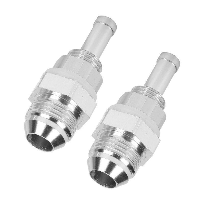2pcs AN8‑3/8 Hose Barb Adapter Aluminum Fuel Pump Tank Fitting