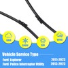Gavimnal® 26"+22"+11" Silicone Wiper Blades Replacement For Ford Explorer 2011-2023,Ford