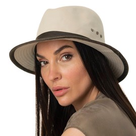 Stetson Ava Cotton Outdoor Hat Outback (XL (60-61 cm) - Oatmeal)