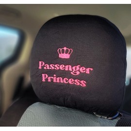 Yupbizauto Embroidery Passenger Princess Design Embroidery Car Seat Headrest Cover 1 Piece Proudly Design and Made in USA