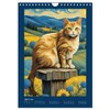 Cats in a play of colors, US-Version (Wall Calendar 2026
