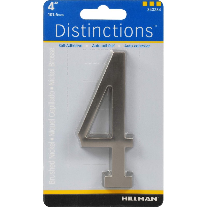 Distinctions by Hillman 843284 4-Inch Die Cast Self-Adhesive House Address