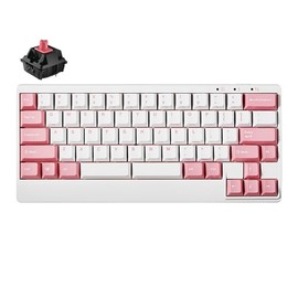 Leopold FC650MDS White/Pink PD 65% Double Shot PBT Mechanical Keyboard (Cherry MX Silent Red)
