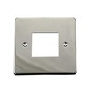 ElekTek Polished Chrome Plated Double Light Switch Metal Cover Plate