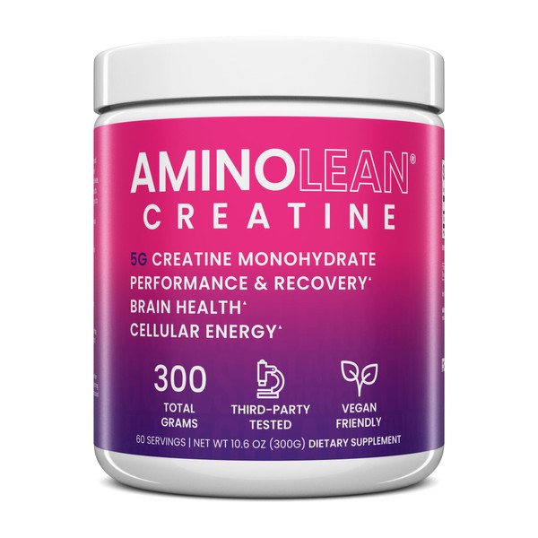 AminoLean Creatine for Women and Men, Pure Micronized Creatine Monohydrate