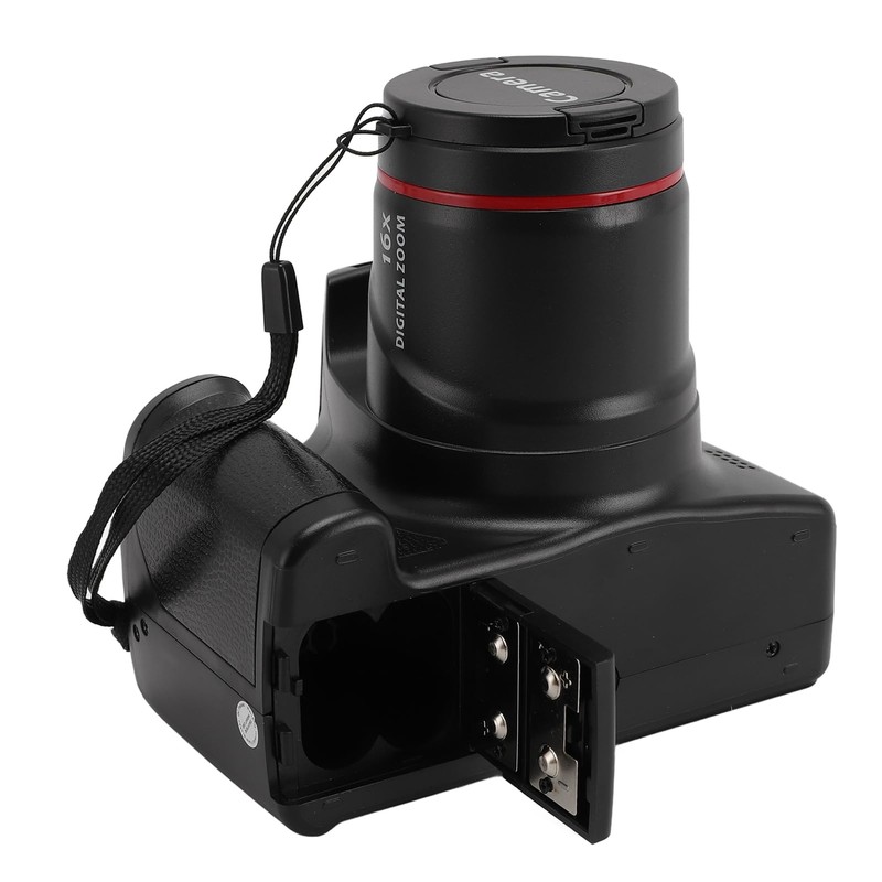 16MP Digital Camera, 180° Flip Screen Compact Camera 1080P Video