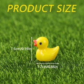 HYSSBR 100Pcs Tiny Ducks Miniature Figures DIY Crafts Garden Tiny Ducks Ornaments Landscape Decorations Little Ducks Ornaments Toy for Home Decor