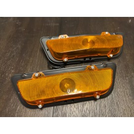 KK 1960 Chevy Impala Belair Biscayne El Camino Amber Parking Light Assembly Pair