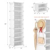 LANTEFUL 10 Tiers Tall Shoe Rack 20 Pair Shoe Organizer