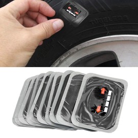 10Pcs Tire Repair Patch,80*120mm Tyre Puncture Repair Patch Tubeless Patches Car Natural Rubber Tire Repair Patch