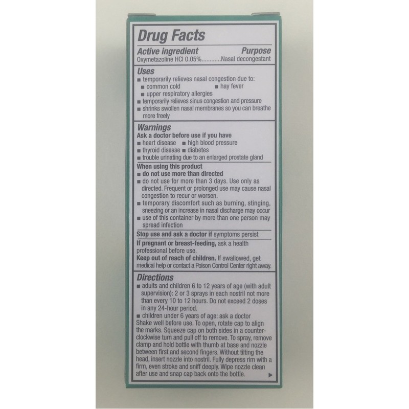 2 Pack - Family Care Nasal Relief Anti-drip Pump Mist