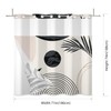 Yanutan No Hook Shower Curtain,Black Boho Leaves Double-Layered Shower Curtain