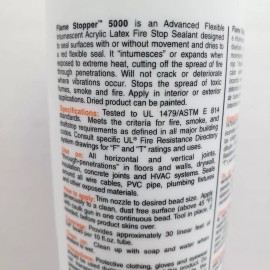 FLAME STOPPER 5000  Flexible Sealant Smoke, Fire & Draft Stop 10oz.