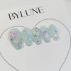 Summer Sky Homemade Nail Tips - Almond / 여름하늘 수제네일팁
