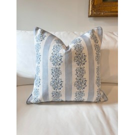 Jillien Harbor Throw Pillow for Home Juliet Off-White Blue Floral Pillow Cover Grandmillennial Pillow Cover 20" x 20" Grandmillennial Home Decor (20" X 20") (26"x26")