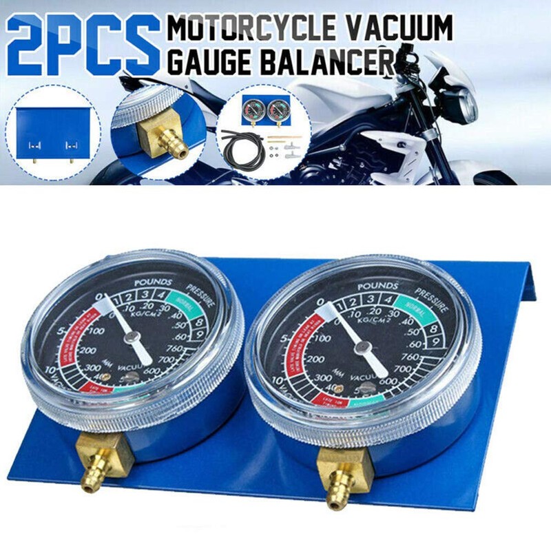 Durable Carb Synchronizer - 2 Cylinder Motorcycle Carb Carburetor Vacuum