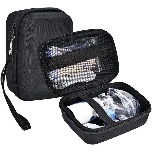 ProCase Nebulizer Case Inhaler Storage Bag Shockproof Hard EVA Cover - Black